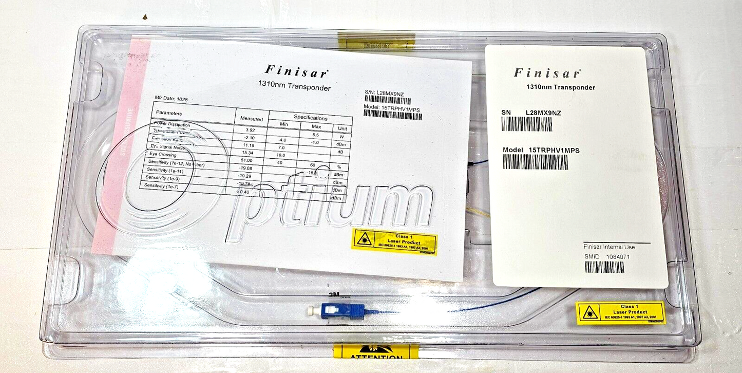 Finisar 1310nm Transponder 15TRPHV1MPS New Sealed