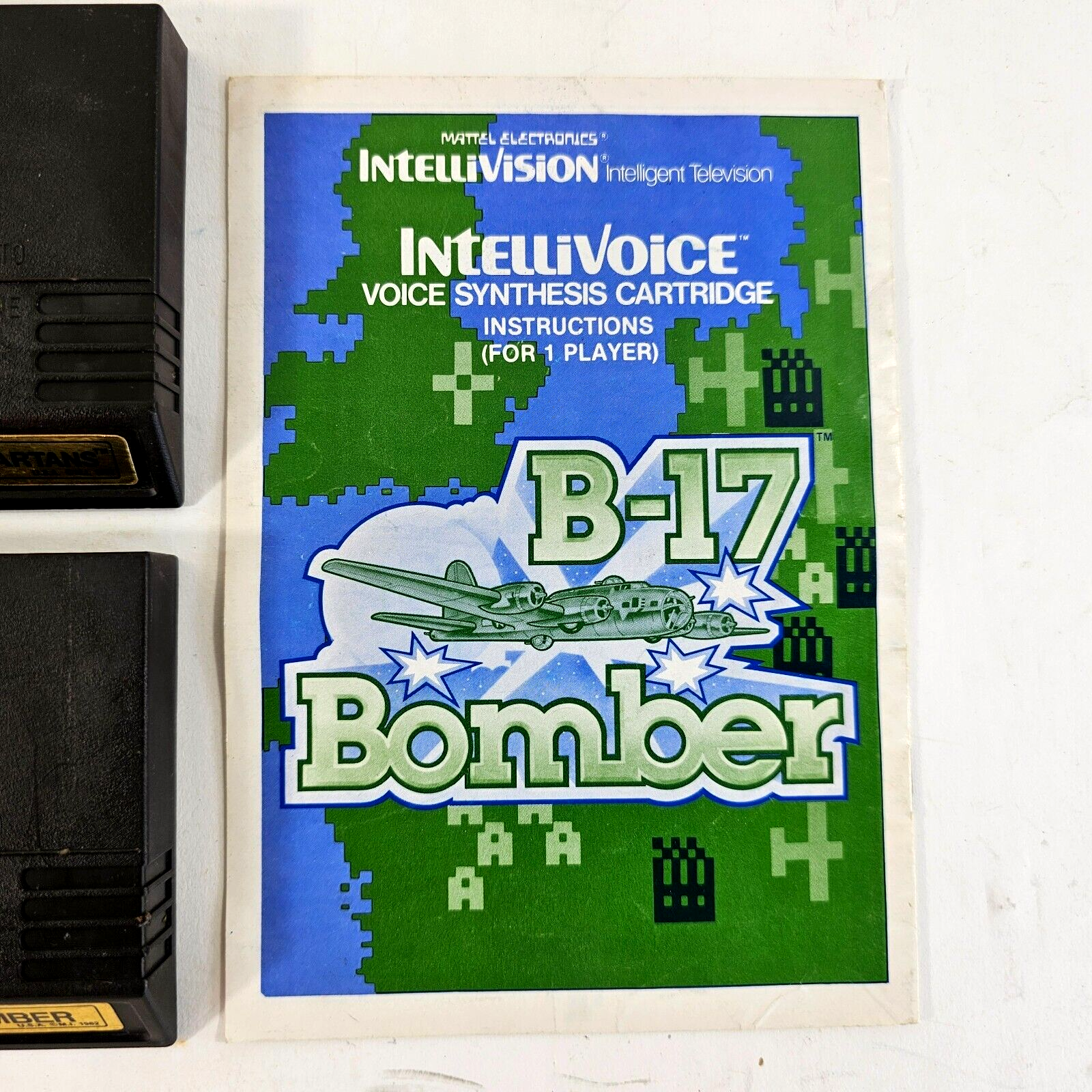 Space Spartans (Intellivision bundle) B-17 Bomber Game Cartridges and Manuals