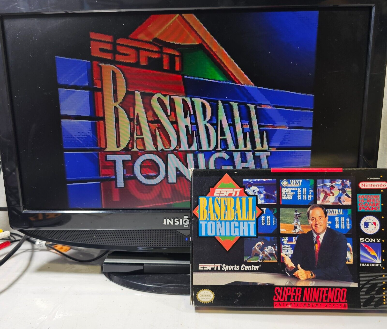 ESPN Baseball Tonight (Super Nintendo, 1994) Game Box Manual Poster - Tested