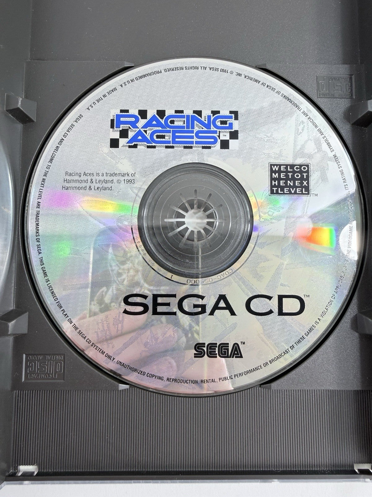 Racing Aces (Sega CD, 1993) Game Case Manual Registration Foam Insert - Tested