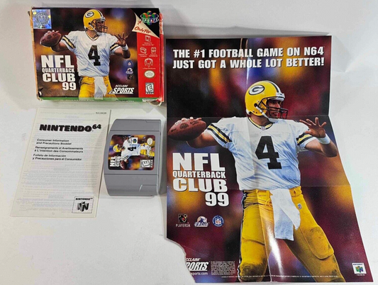 NFL Quarterback Club 99 (Nintendo 64, 2000) Game Box Poster Insert - Tested