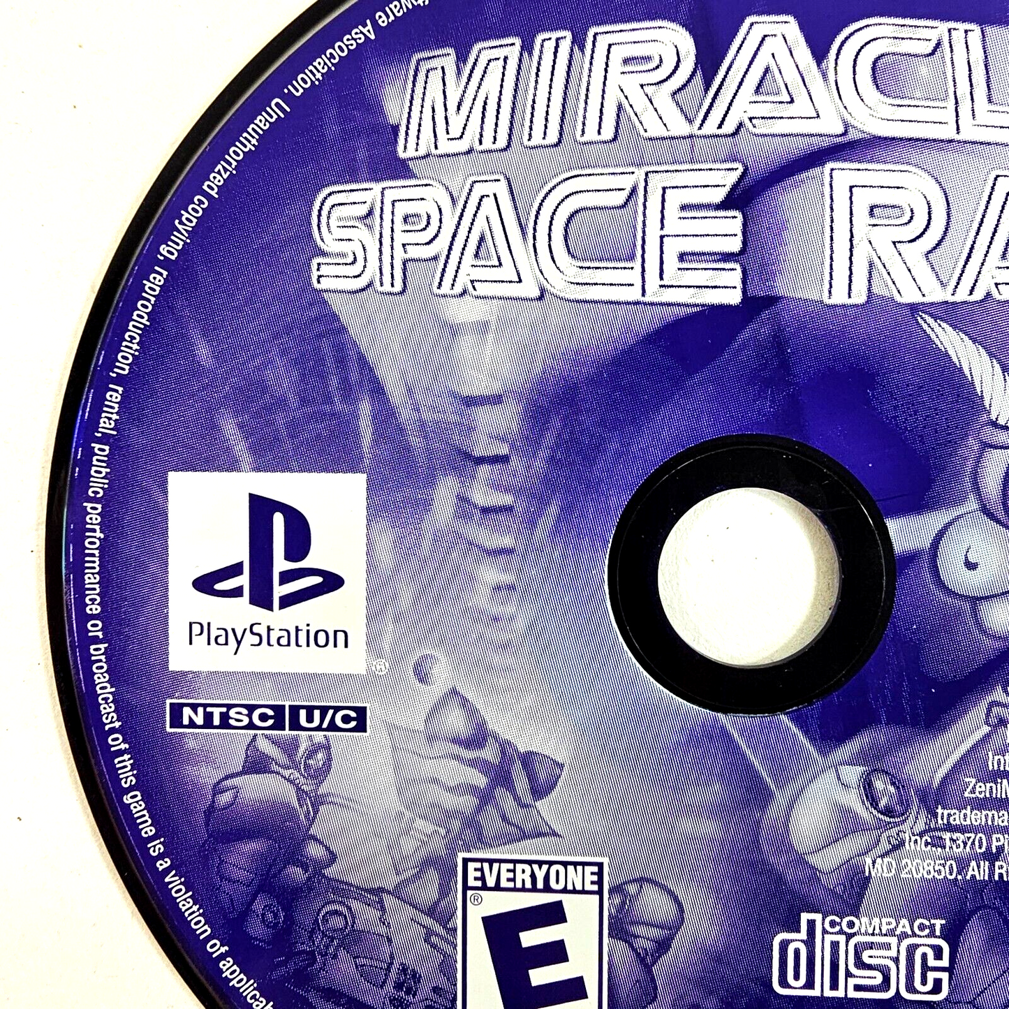 Miracle Space Race (Sony PlayStation 1, 2003) Game Disc - Tested and Working