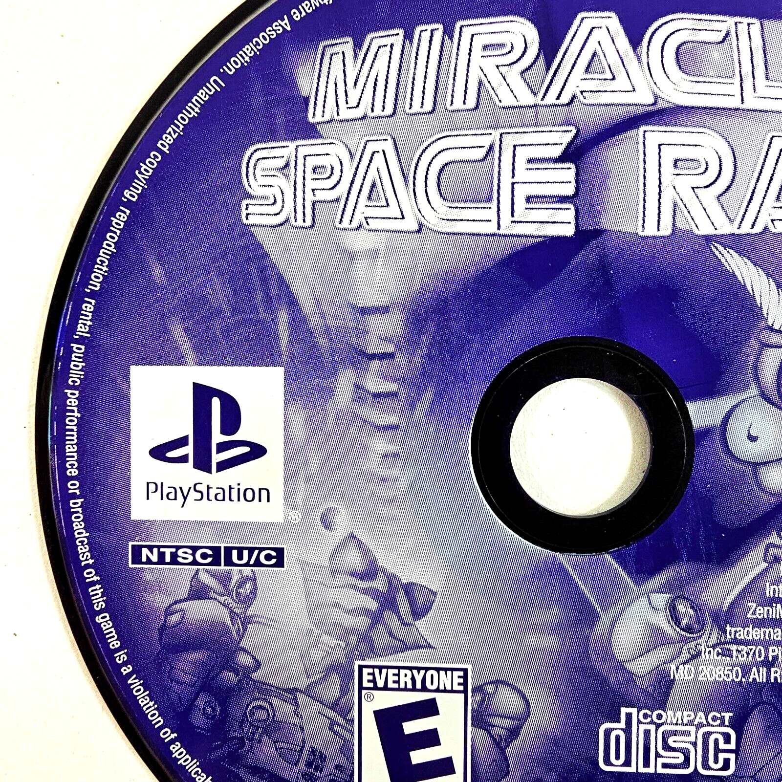 Miracle Space Race (Sony PlayStation 1, 2003) Game Disc - Tested and Working