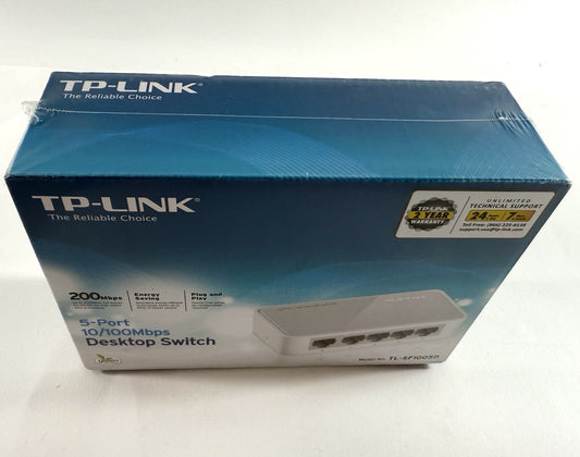 TP-LINK (TL-SF1005D) 5 Port Desktop Ethernet Switch - New, Factory Sealed