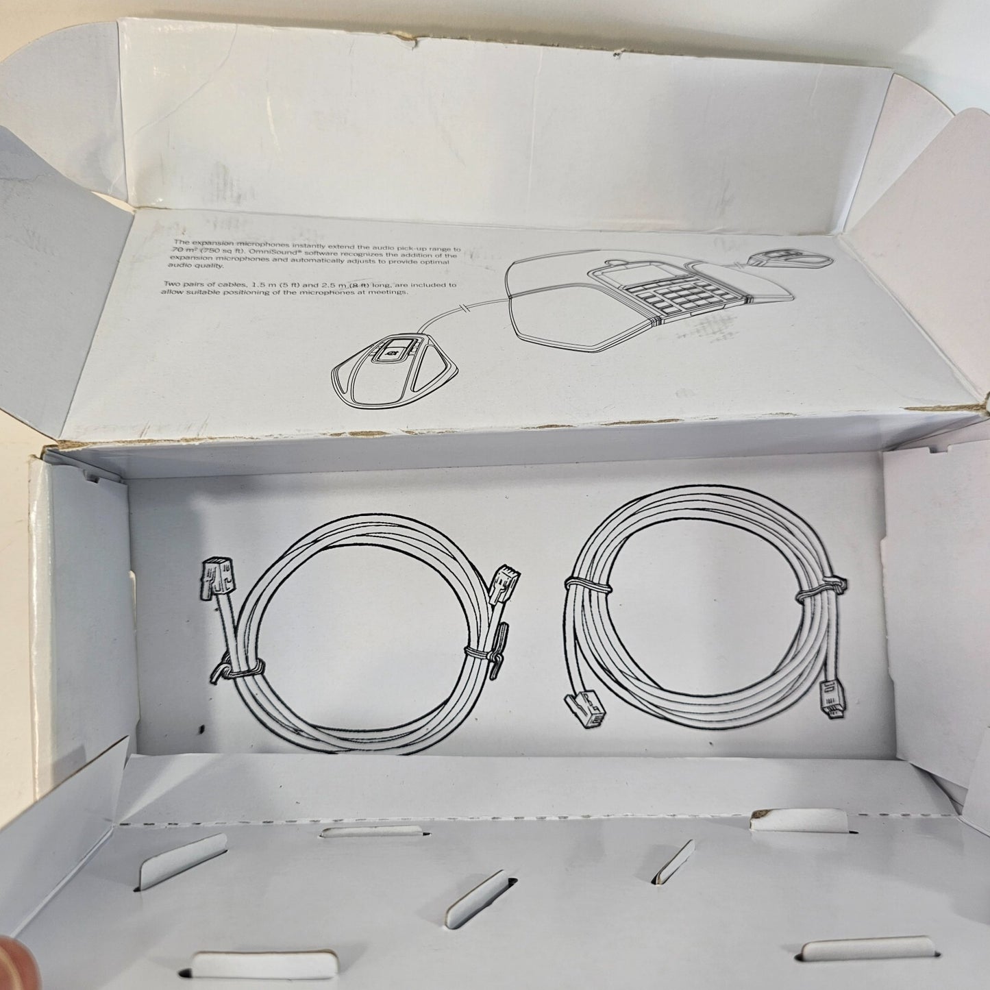 Lot of 2 Avaya Conference Phone B100 Series Expansion Microphones - Open Box