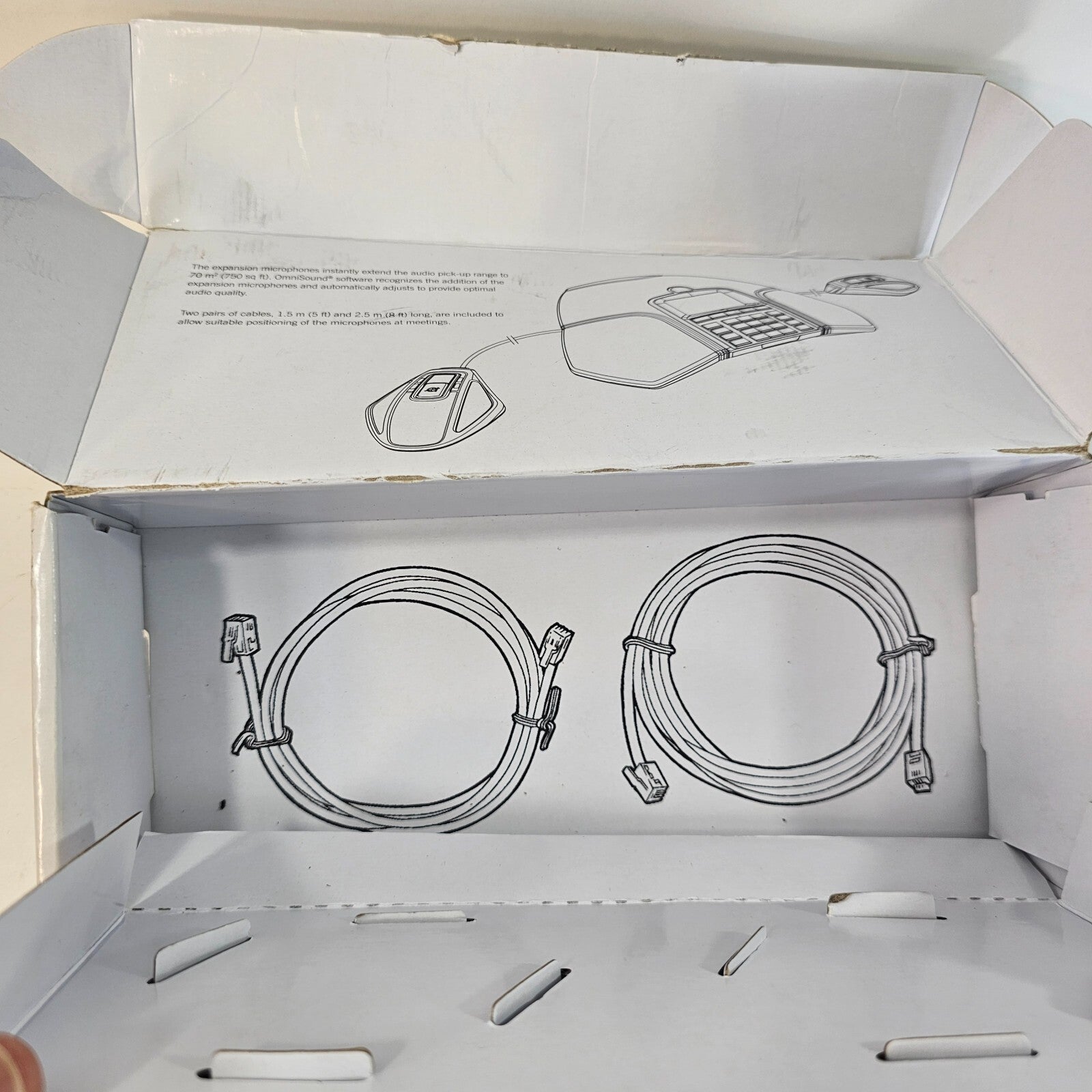 Lot of 2 Avaya Conference Phone B100 Series Expansion Microphones - Open Box