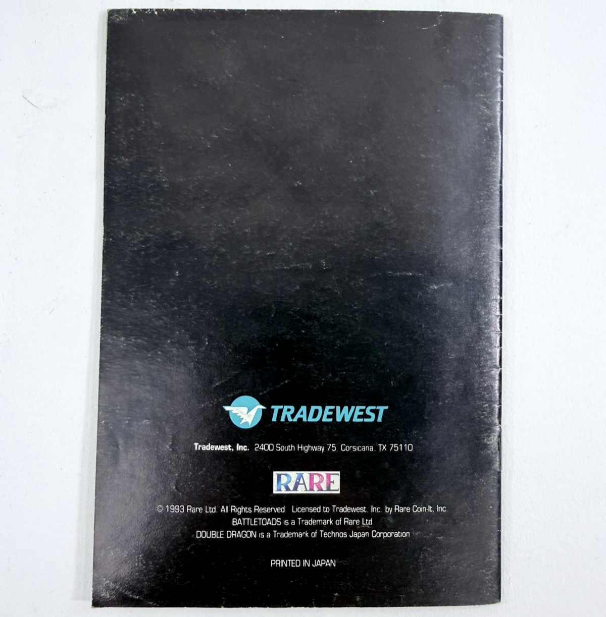 Tradewest 1993 Battletoads & Double Dragon Instruction Manual SNS-UL-USA