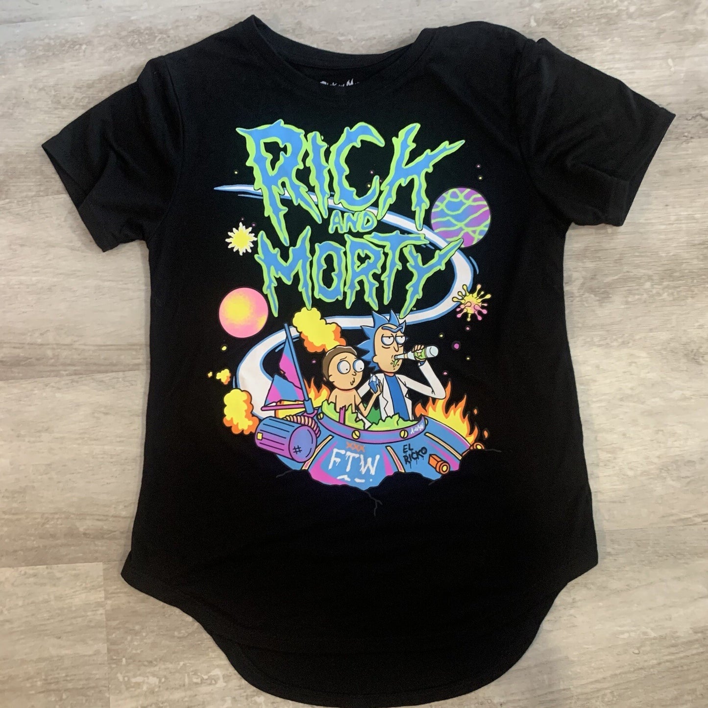 Rick and Morty Licensed Short Sleeve Graphic Print Slim-fit Womens' T-Shirt