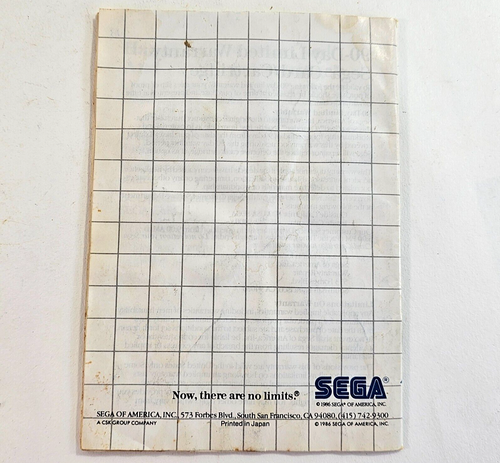 Black Belt (Sega Master System, 1986) Game Case Manual  - Tested and Working