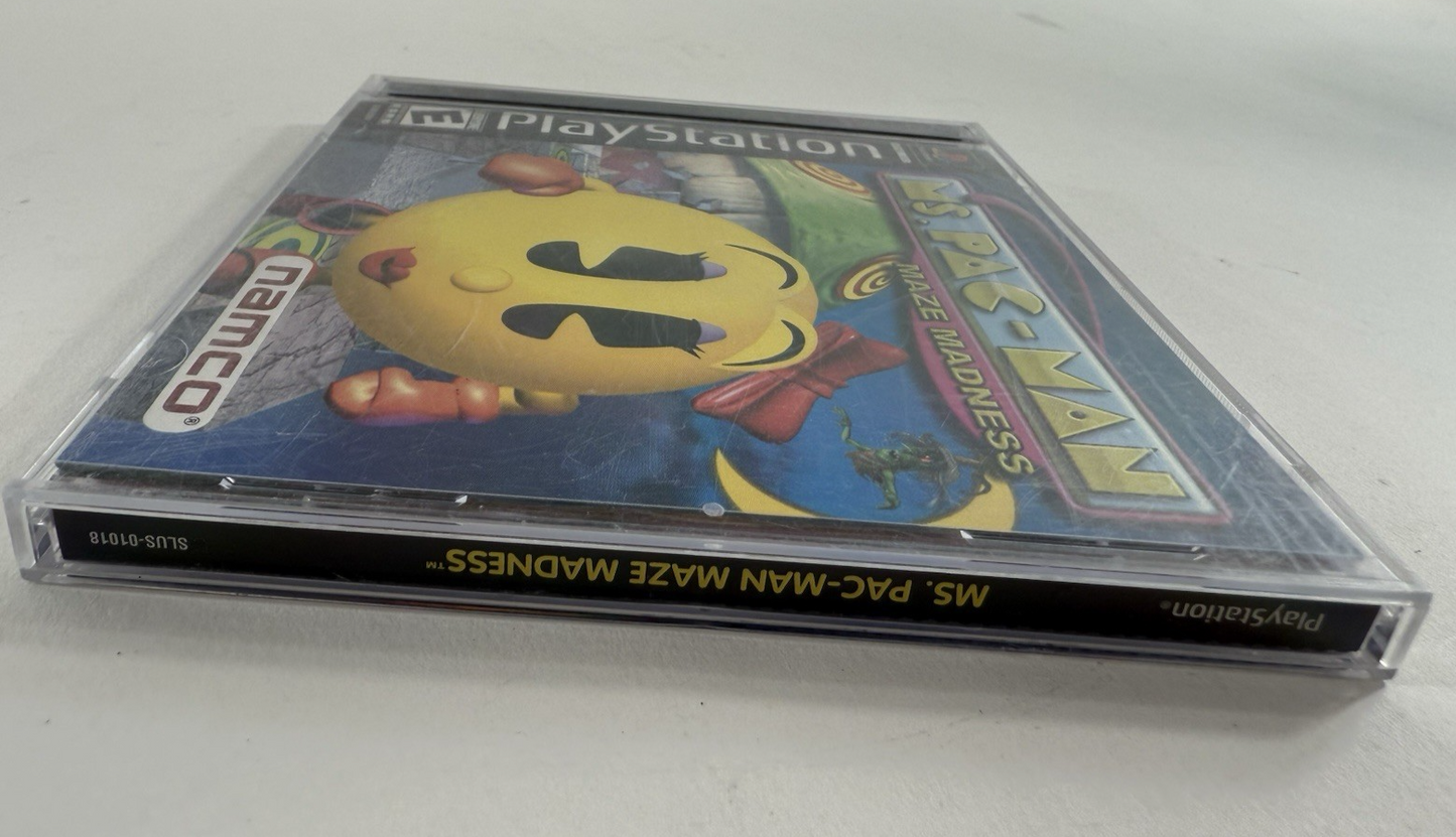 Ms. Pac-Man Maze Madness (Sony PlayStation, 2000) Game Case Manual Registration