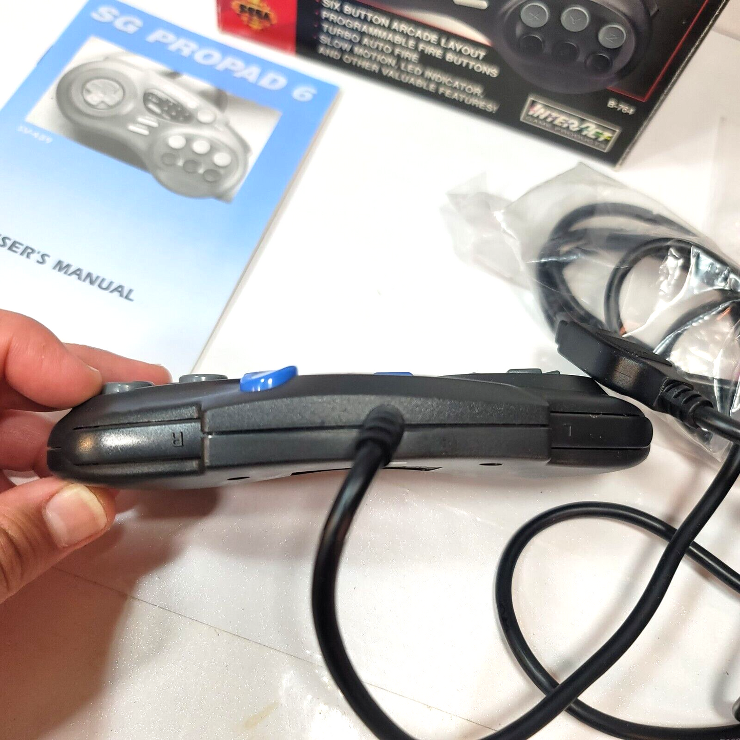 Interact SG ProPad 6 Sega Genesis Controller with Box, Manual, and Registration