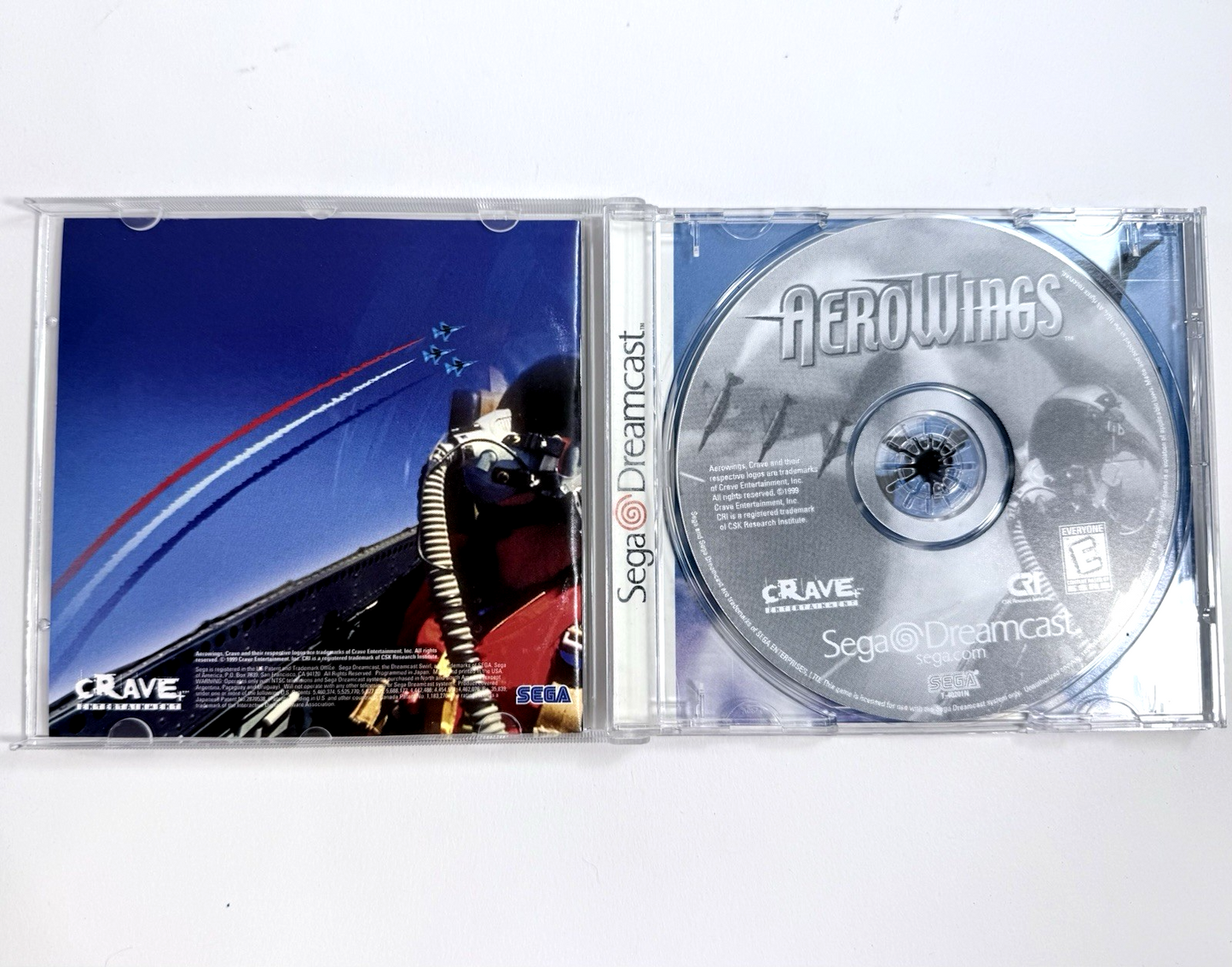 AeroWings (Sega Dreamcast, 1999) Game Case Manual - Tested and Working