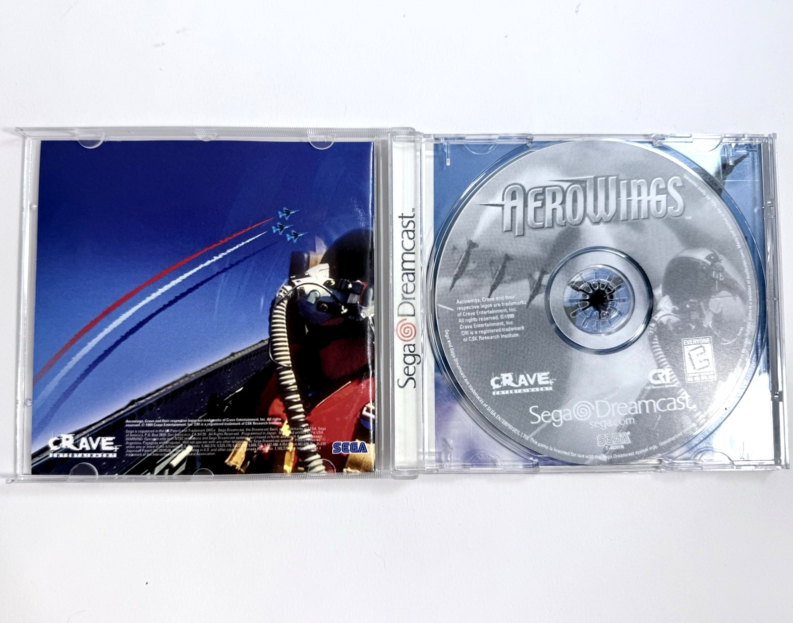 AeroWings (Sega Dreamcast, 1999) Game Case Manual - Tested and Working