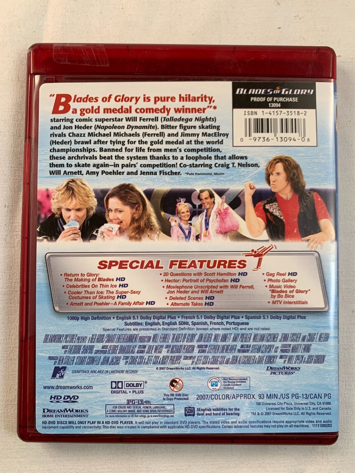 Blades of Glory (HD DVD, 2007, Sensormatic Checkpoint)