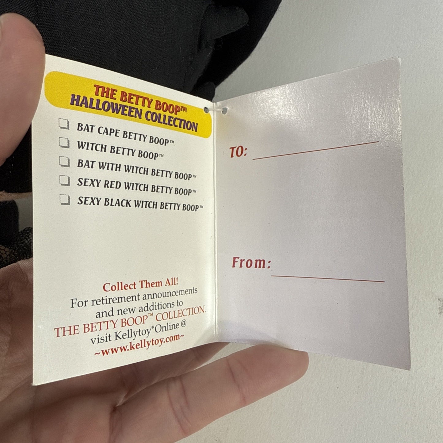 Betty Boop Collection 2005 16.5" Betty Boop Halloween Witch Plush with Tags