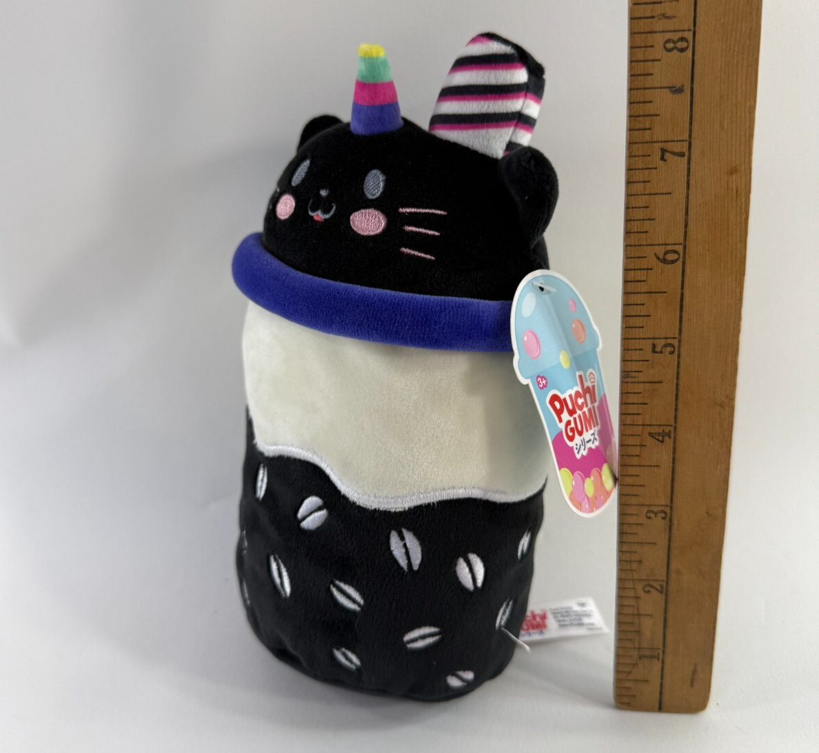Puchi Gumi 7" Series 1 Midnight Magic Emo Boba Kitty Plush with Tags