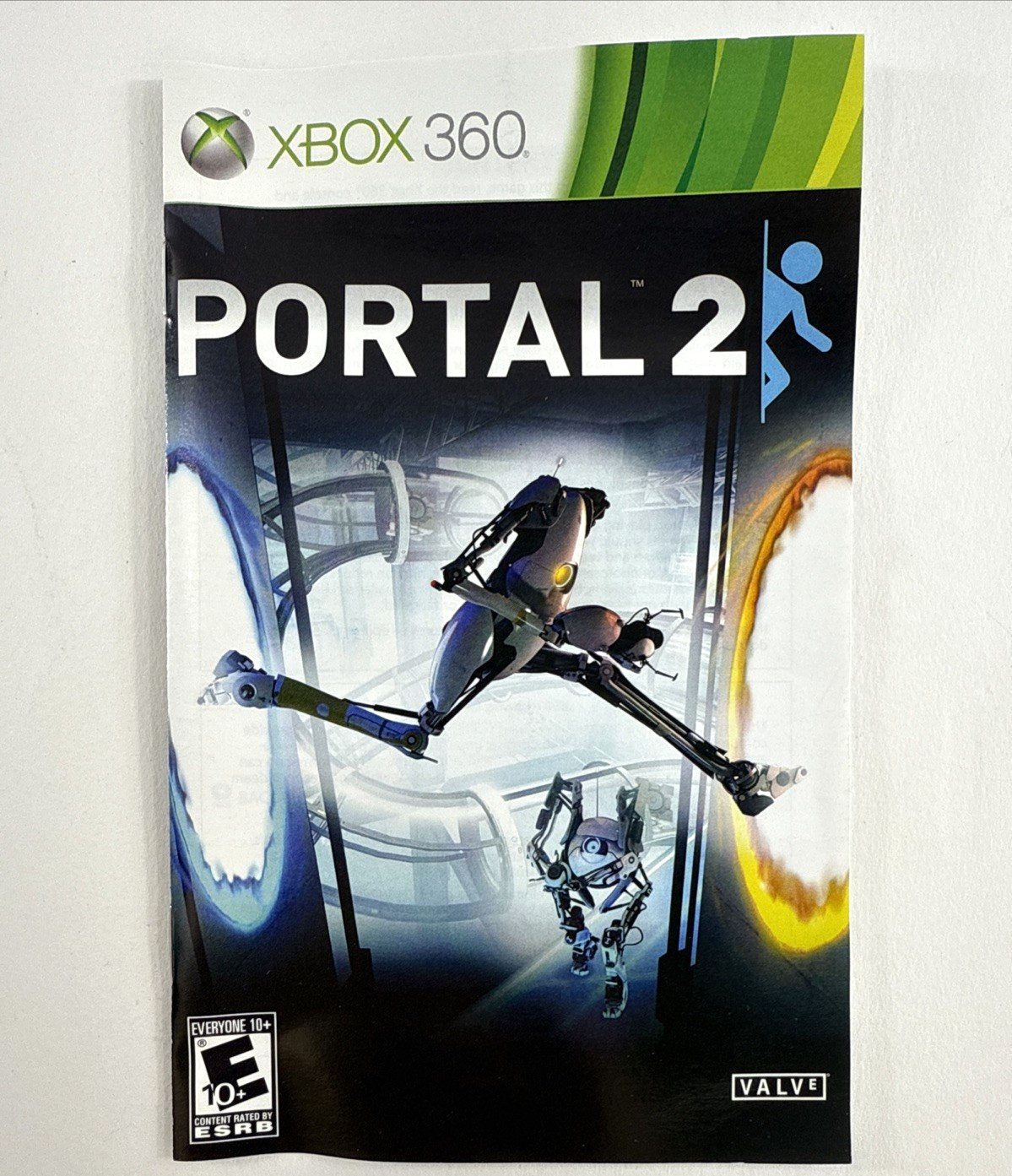 Portal 2 (Microsoft Xbox 360, 2011) Game Case Manual - Tested and Working