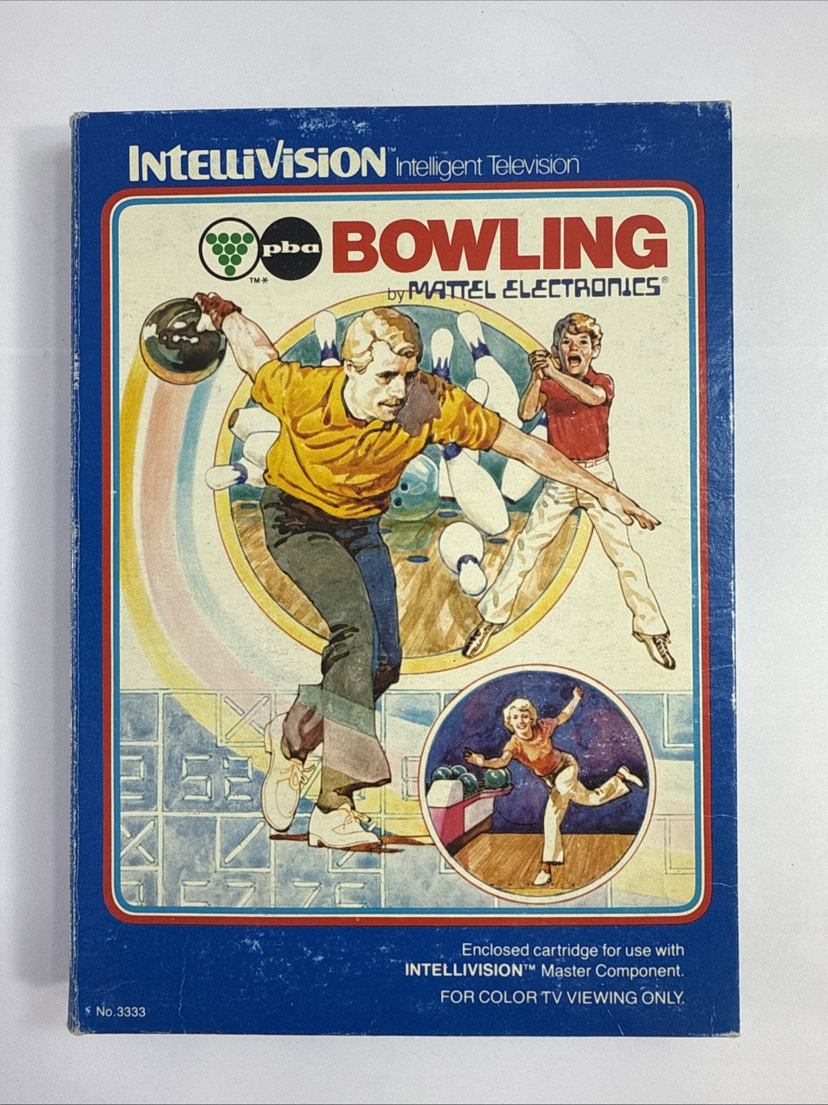 Bowling (Intellivision, 1984) Game Box Manual Overlays - Tested and Working