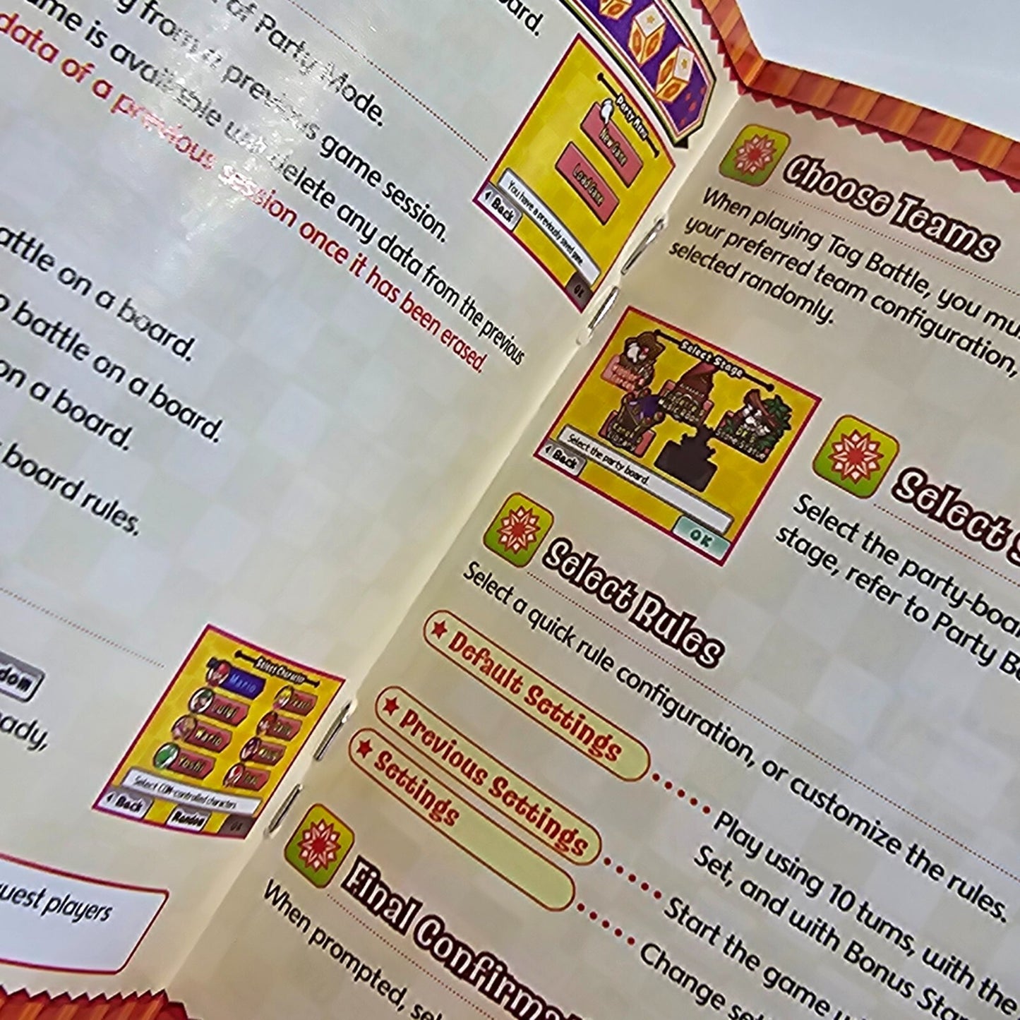 Mario Party DS (Nintendo DS, 2007) Case, Manual, Inserts Only - No Game