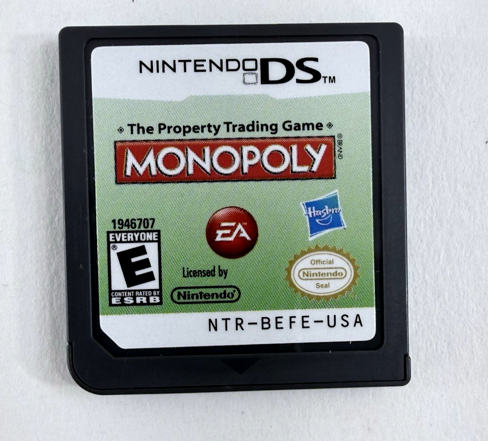 Monopoly (Nintendo DS, 2010) Game Case Manual Insert - Tested and Working