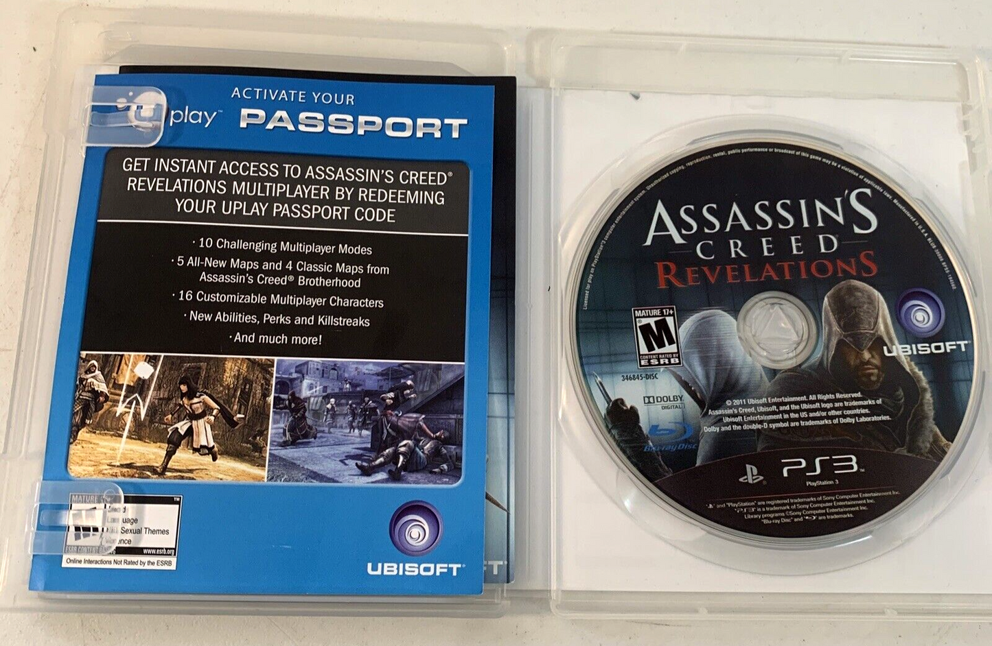 Assassin's Creed: Revelations (PlayStation 3, 2011) Game Case Manual Insert