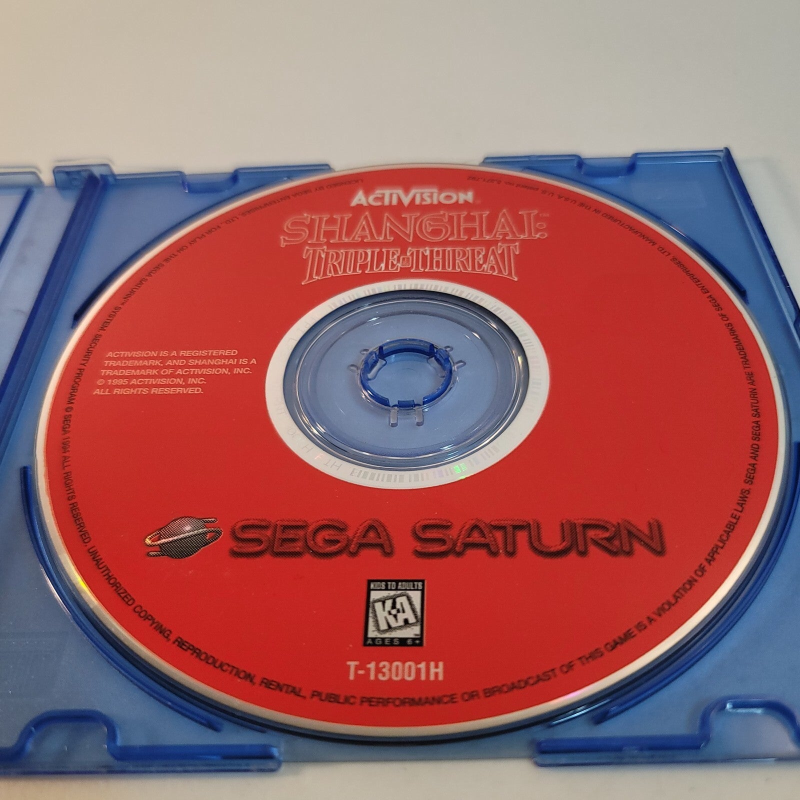 Shanghai Triple Threat (Sega Saturn 1996) Game Disc