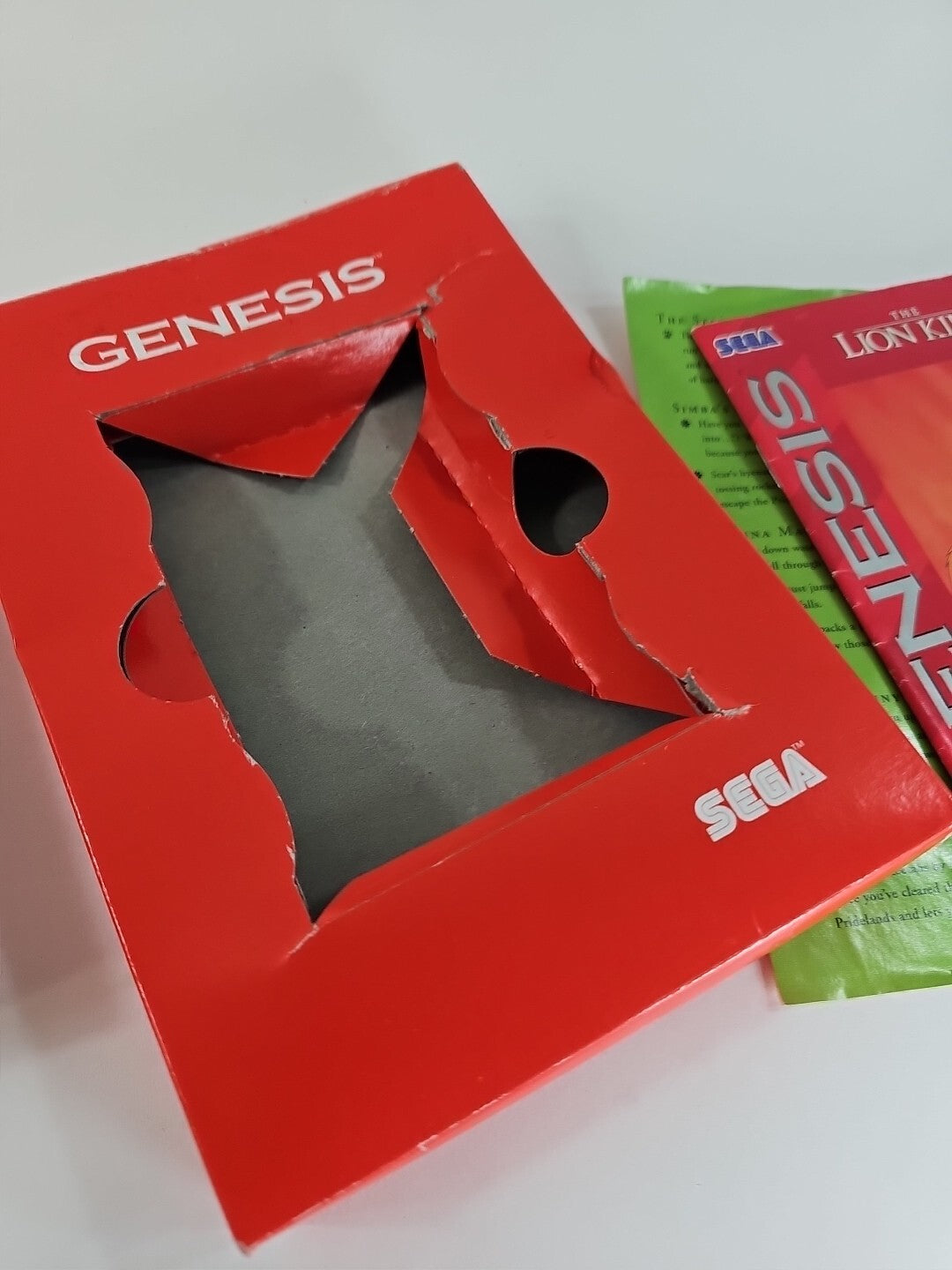 The Lion King (Sega Genesis, 1994) Game Box Manual Insert - Tested and Working