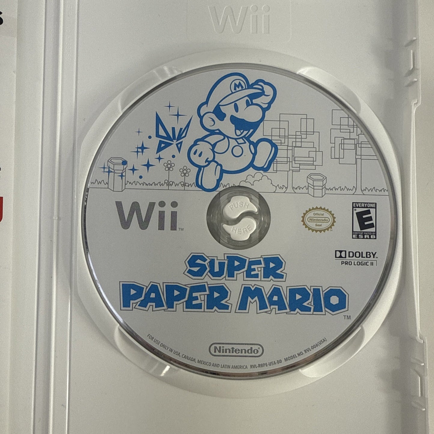 Super Paper Mario (Nintendo Wii, 2007) Game Case Manual Inserts - Tested