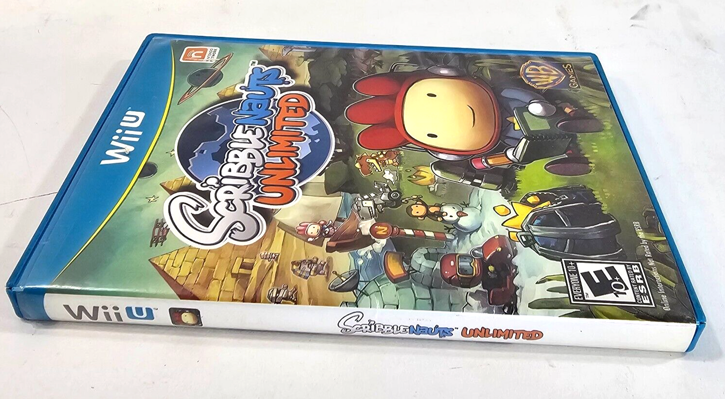 Scribblenauts Unlimited (Nintendo Wii U, 2012) Game Case Manual - Tested
