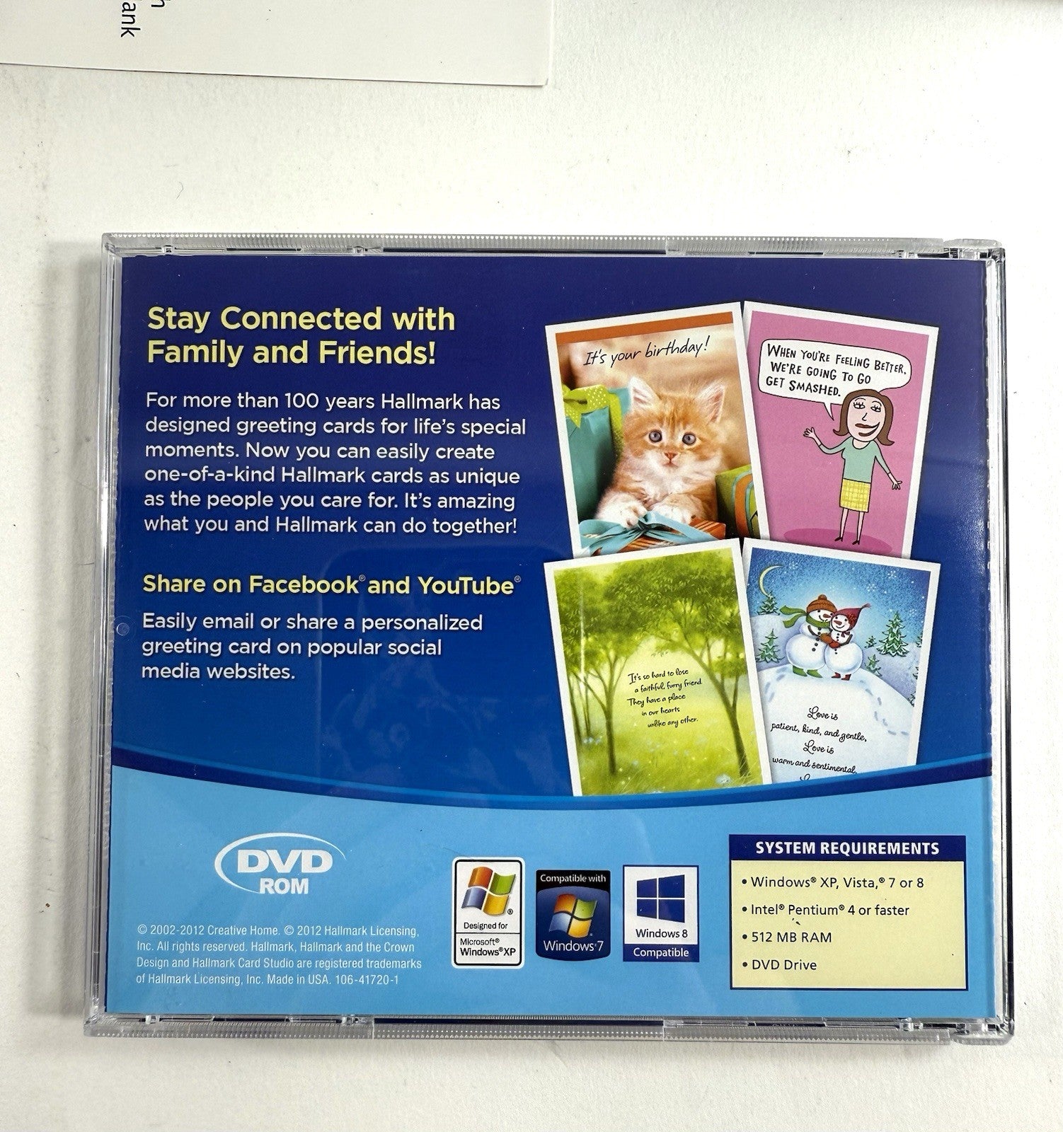 Hallmark Card Studio 2013 Deluxe (Windows, DVD-ROM) Discs, Box, Manual, Inserts