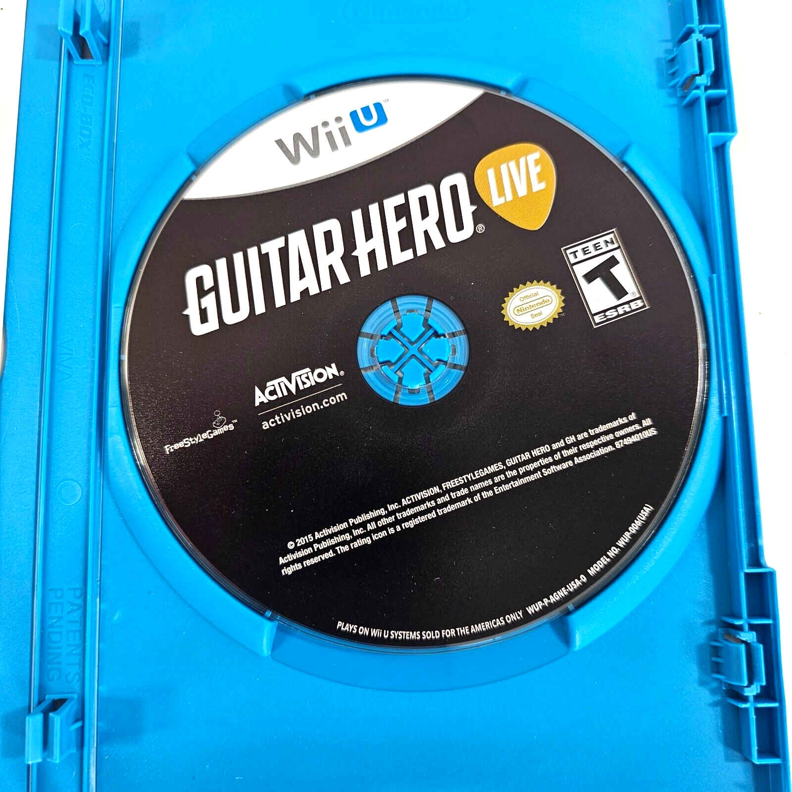 Guitar Hero Live (Wii U, 2015) Game Case Manual - Tested - No Accessories