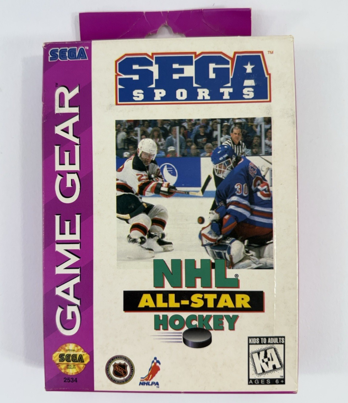NHL All-Star Hockey (Game Gear, 1995) Box, Manual, Registration, Insert Only