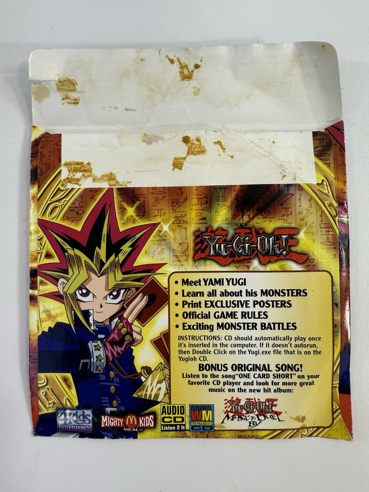 Yu-Gi-Oh! McDonald's Mighty Kids Meal Yami Yugi Music To Duel By CD (No Cards)