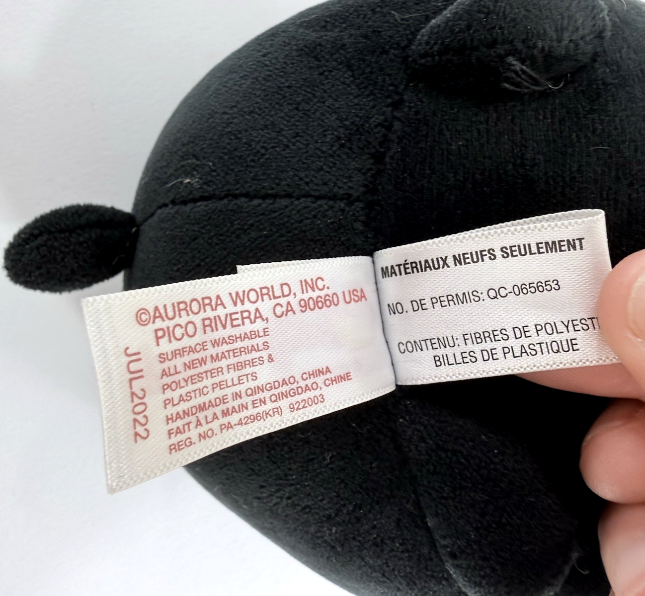 Tasty Peach Studios X Aurora 2022 Meowchi 7” Black Sesame Kawaii Cat Plush