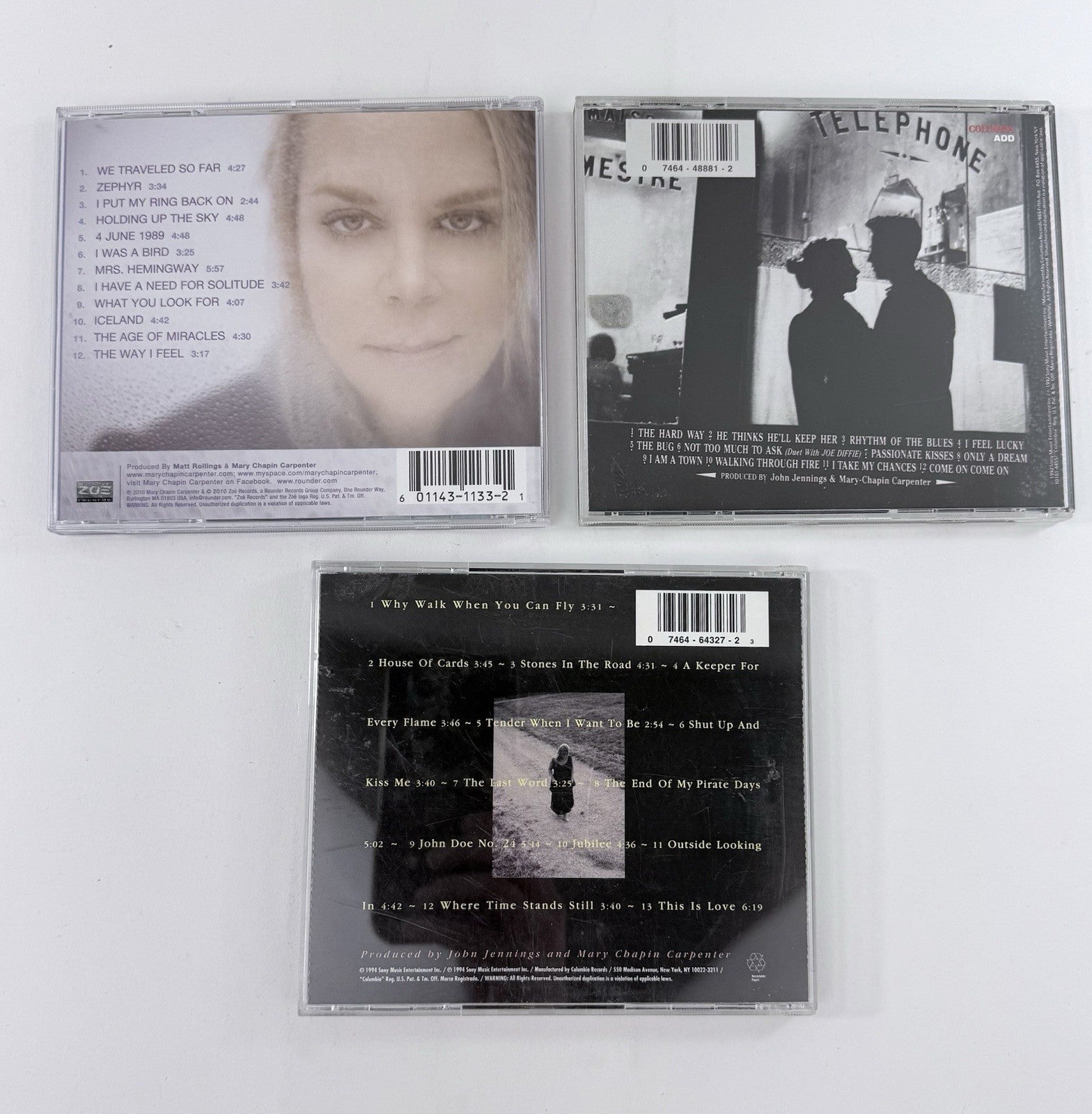 Mary Chapin Carpenter (CD Bundle) Come On Come On, Stones In The Road, Age Of…