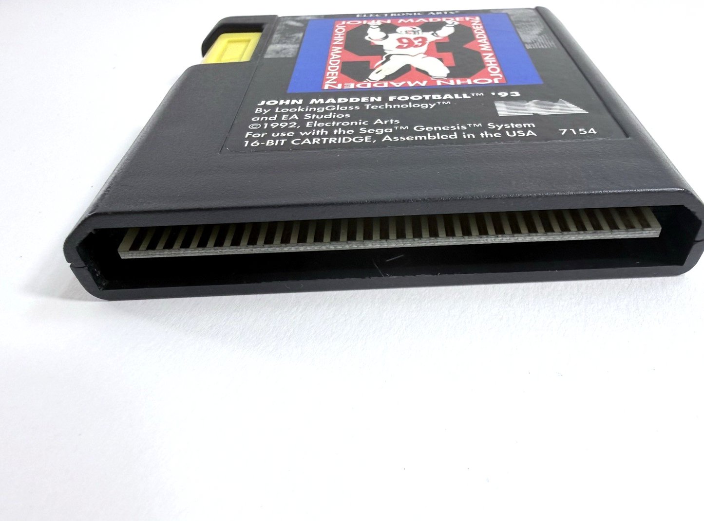 John Madden Football '93 (Sega Genesis, 1993) Game, Case, Registration, Insert