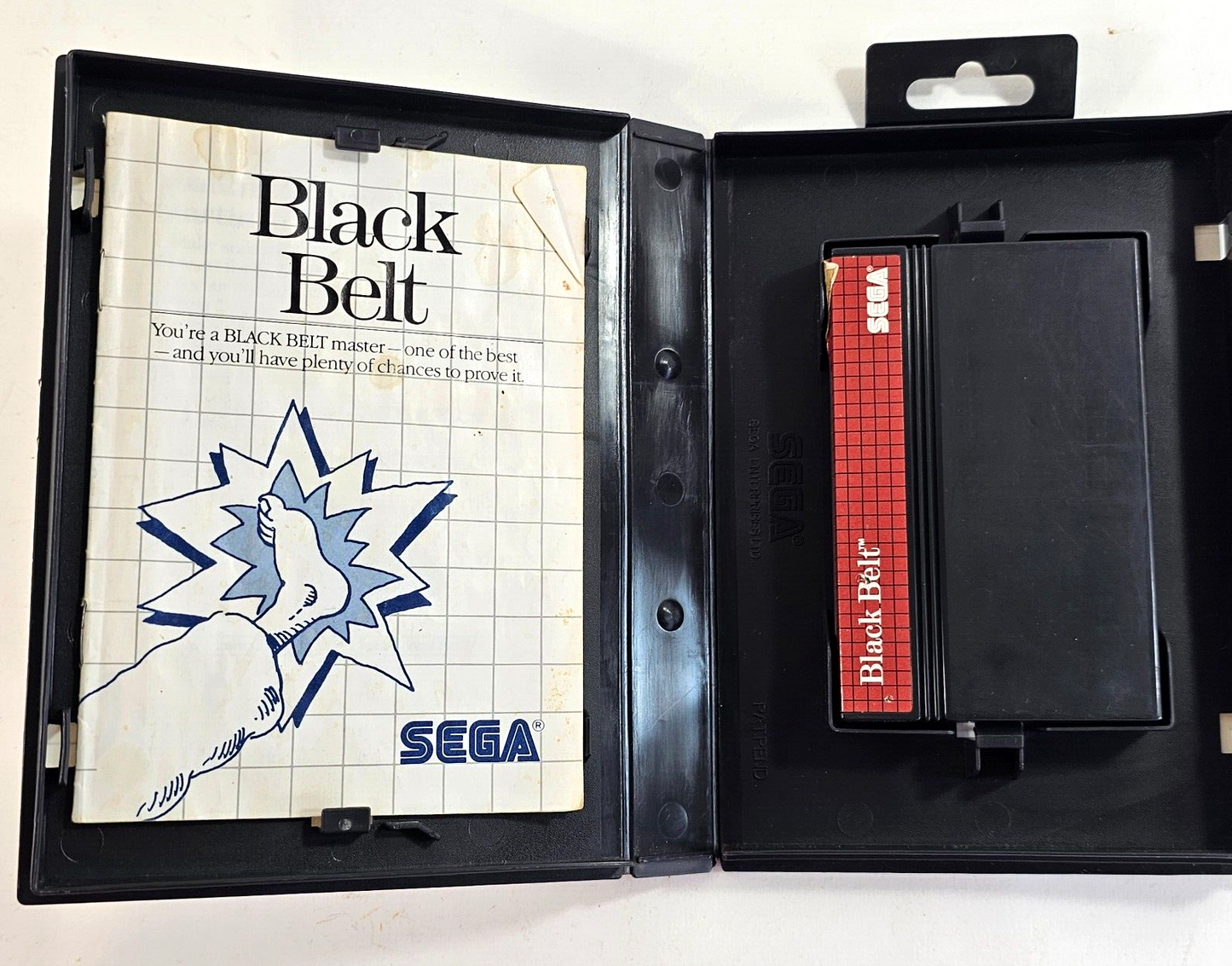 Black Belt (Sega Master System, 1986) Game Case Manual  - Tested and Working