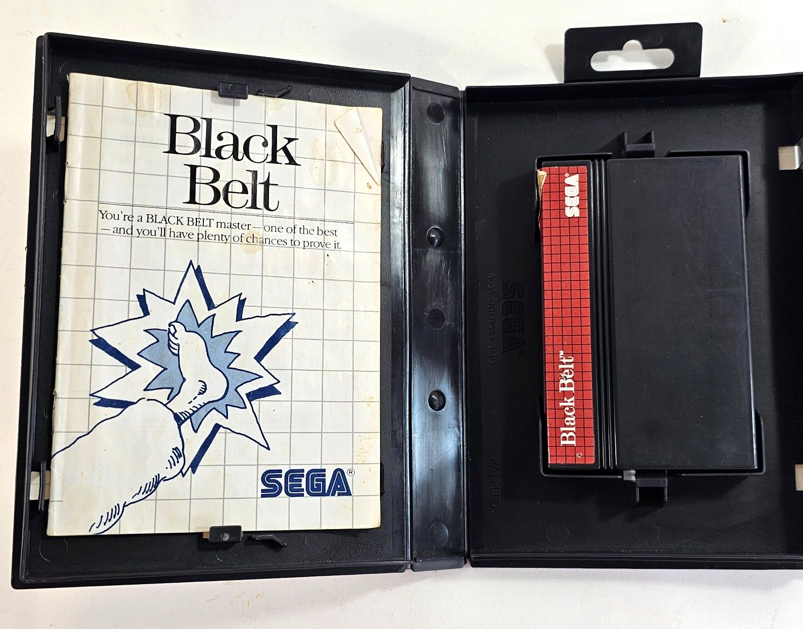 Black Belt (Sega Master System, 1986) Game Case Manual  - Tested and Working