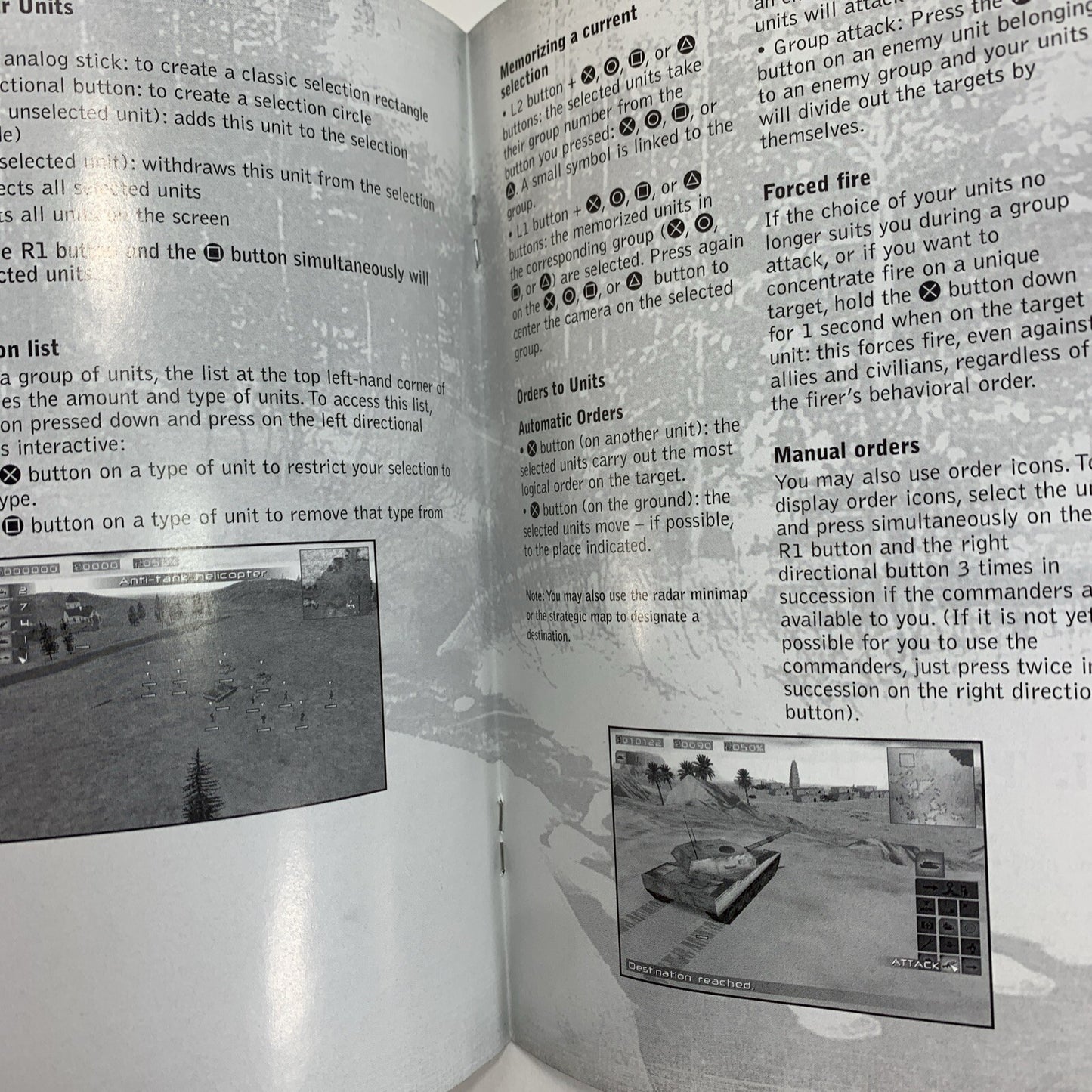 Conflict Zone (Sony PlayStation 2, 2002) Game Case Manual Registration - Tested