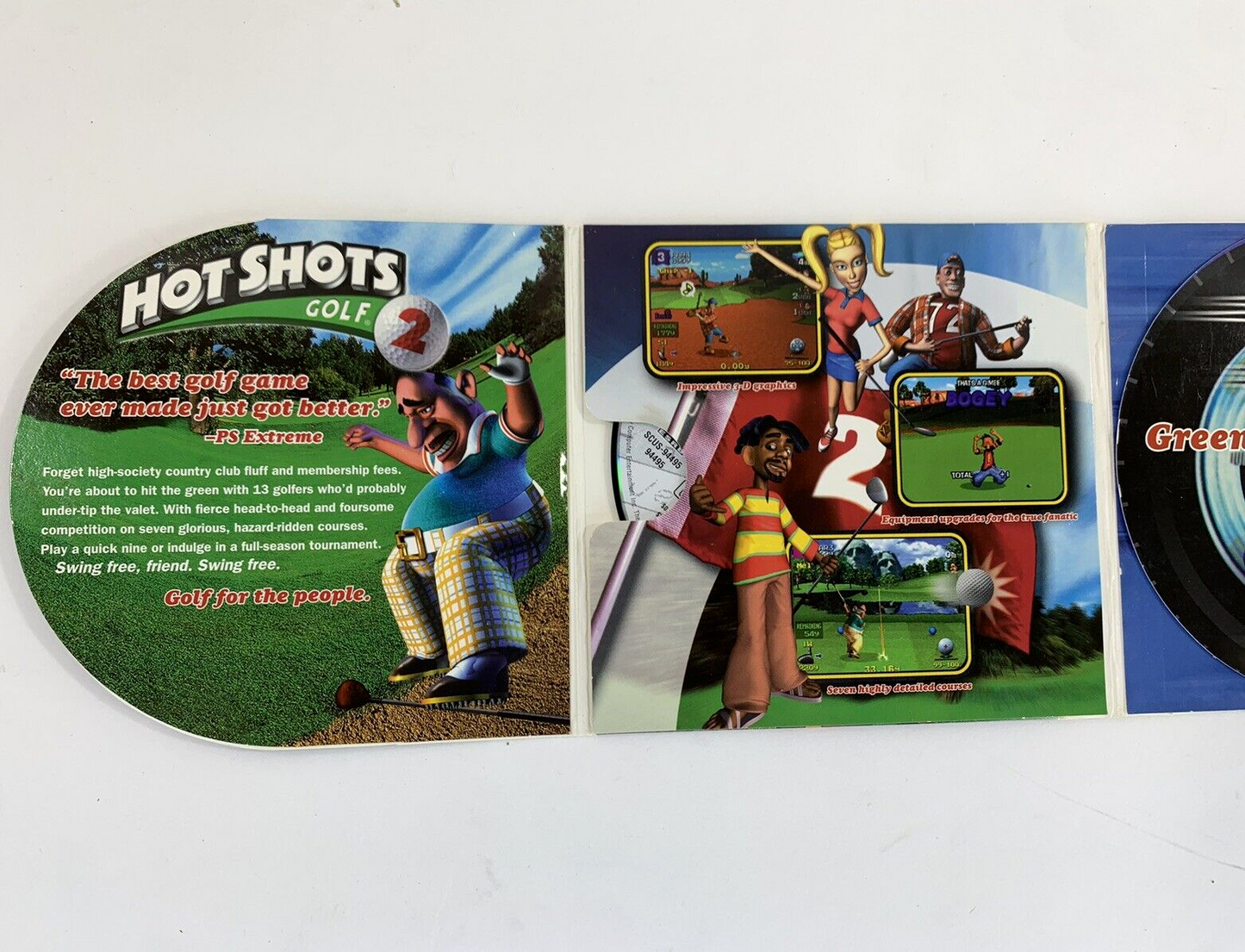Hot Shots Golf 2 and Speed Punks (Sony PlayStation, 2000) Demo Discs & Sleeve