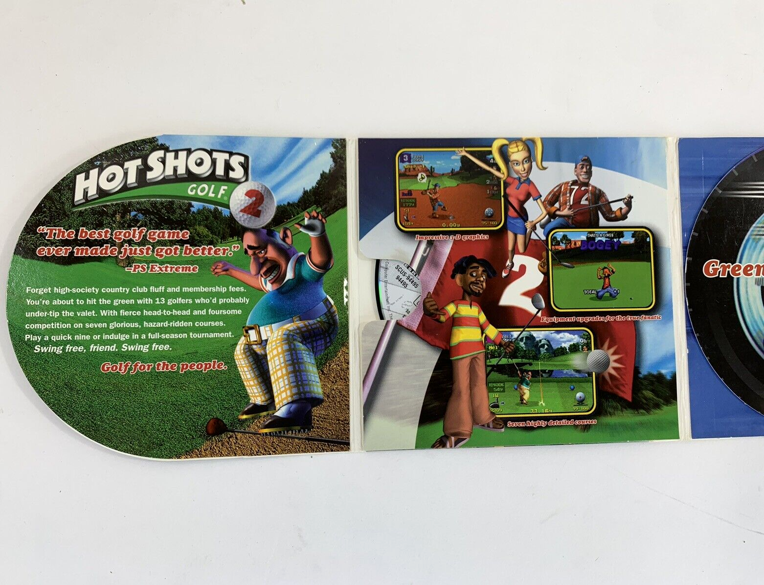 Hot Shots Golf 2 and Speed Punks (Sony PlayStation, 2000) Demo Discs & Sleeve