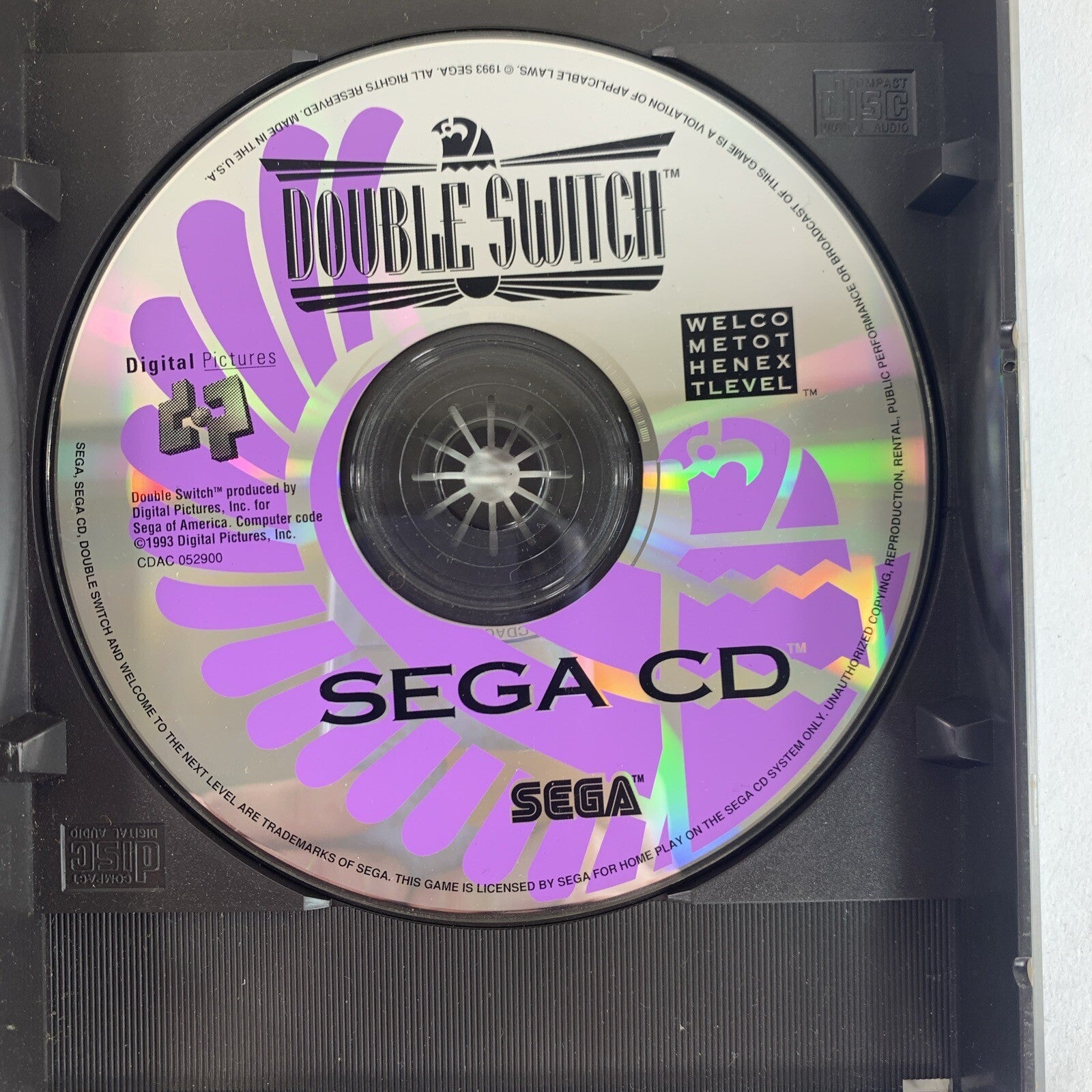 Double Switch (Sega CD 1993) Game Case Manual Registration Card CIB  Corey Haim