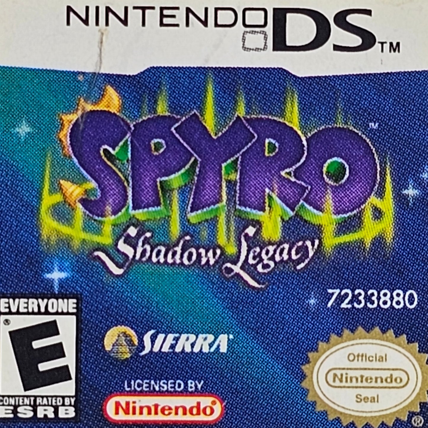 Spyro: Shadow Legacy (Nintendo DS, 2005) Game Cartridge Only - Tested & Working