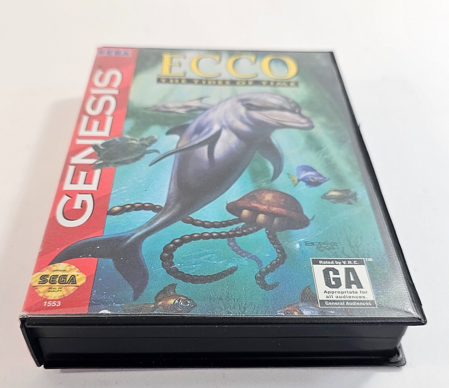 Ecco: The Tides of Time (Sega Genesis, 1994) Game Case Manual - Tested