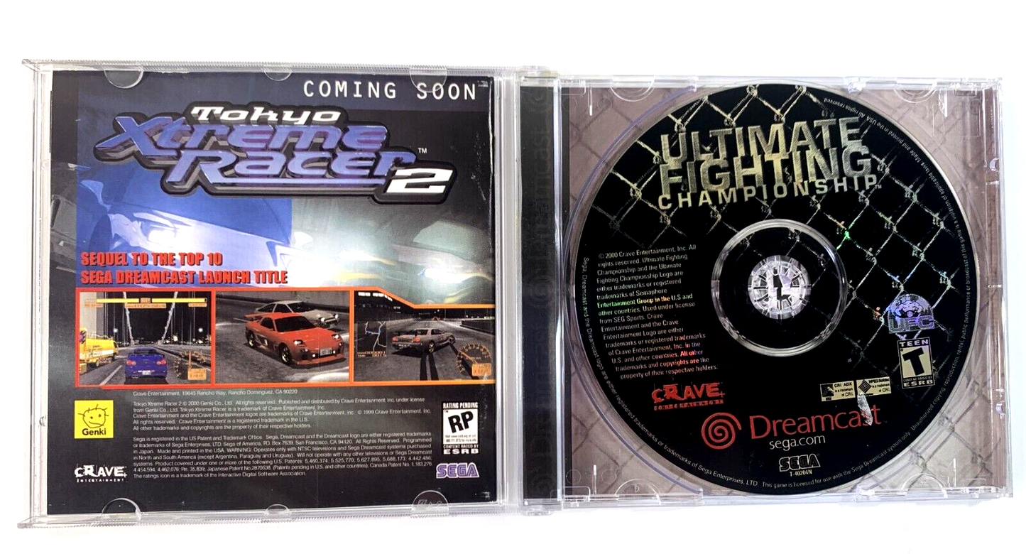 Ultimate Fighting Championship (Sega Dreamcast, 2000) Game Case Manual - Tested