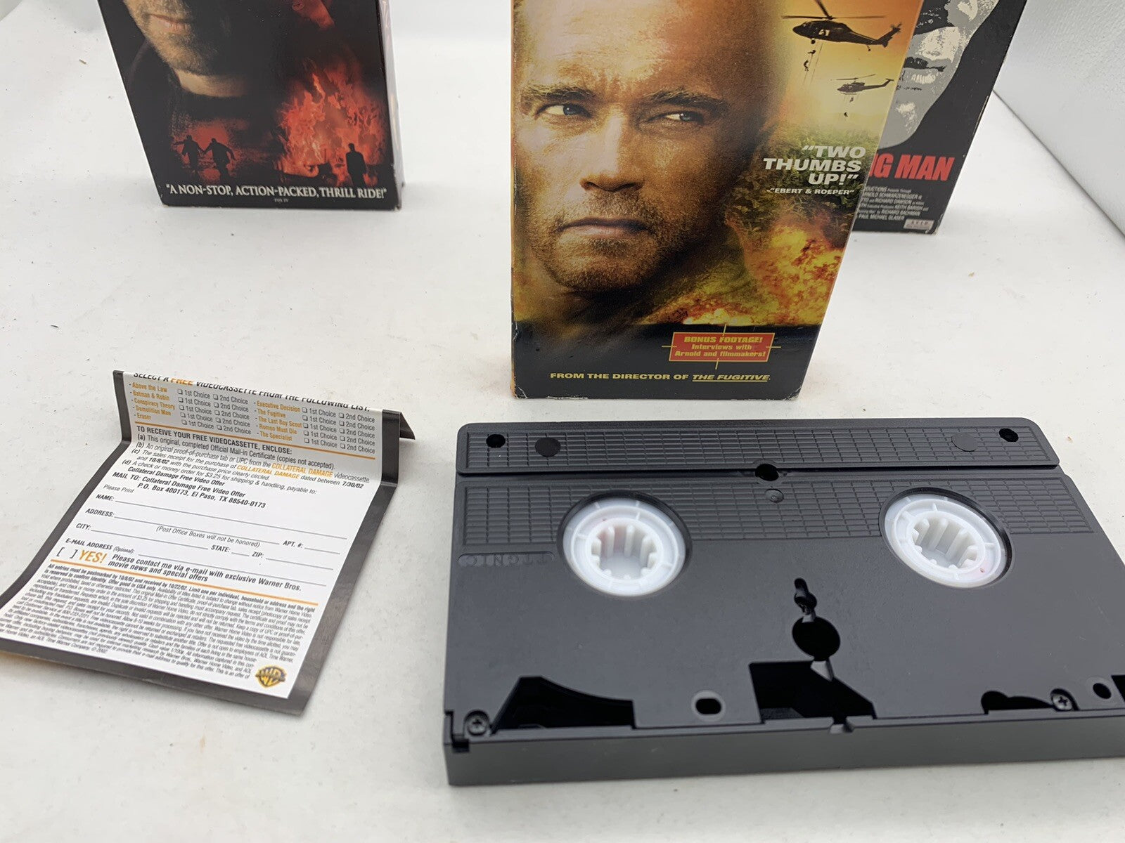 Collateral Damage (VHS Action Movies) End Of Days/The Running Man - Tested