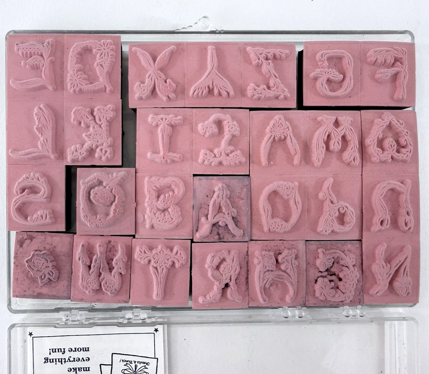 Inkadinkadoo Flower Alphabet Set Rubber Stamps