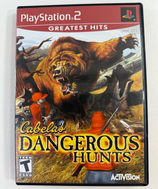 Cabela's Dangerous Hunts (PlayStation 2, 2003) Game Case Manual Registration