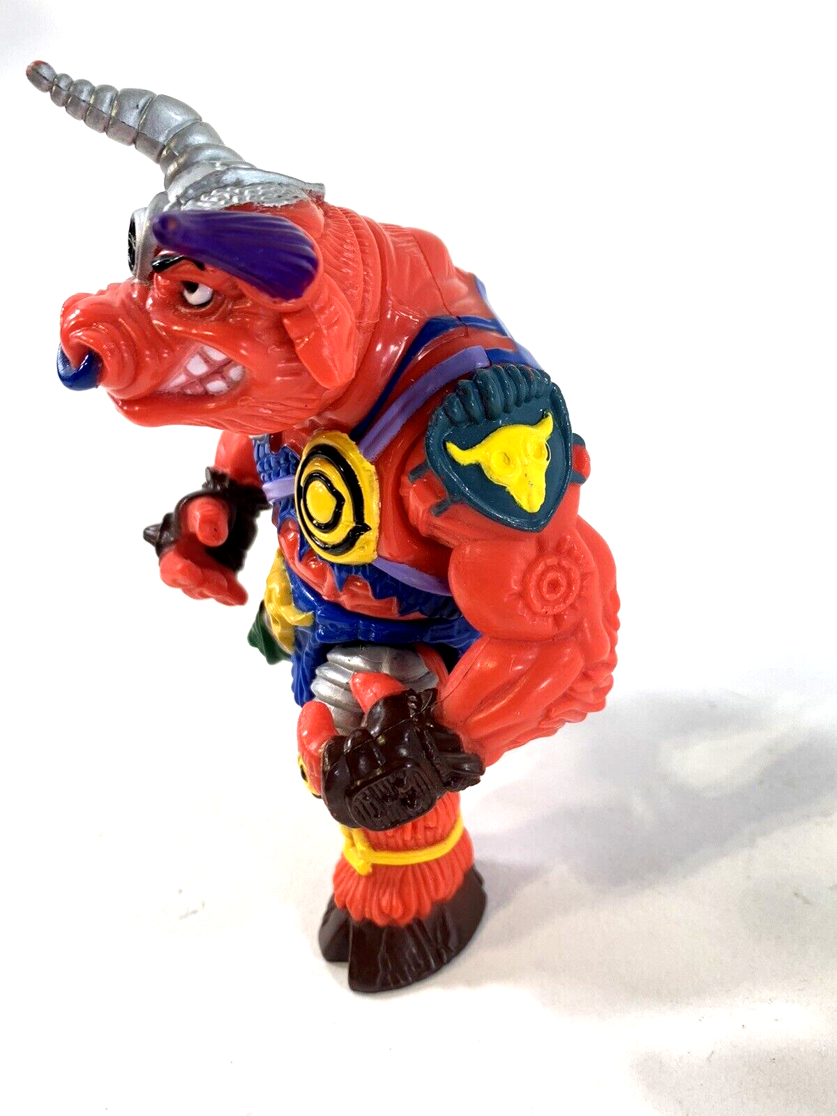 Playmates 1991 Teenage Mutant Ninja Turtle Groundchuck Red Bull Action Figure