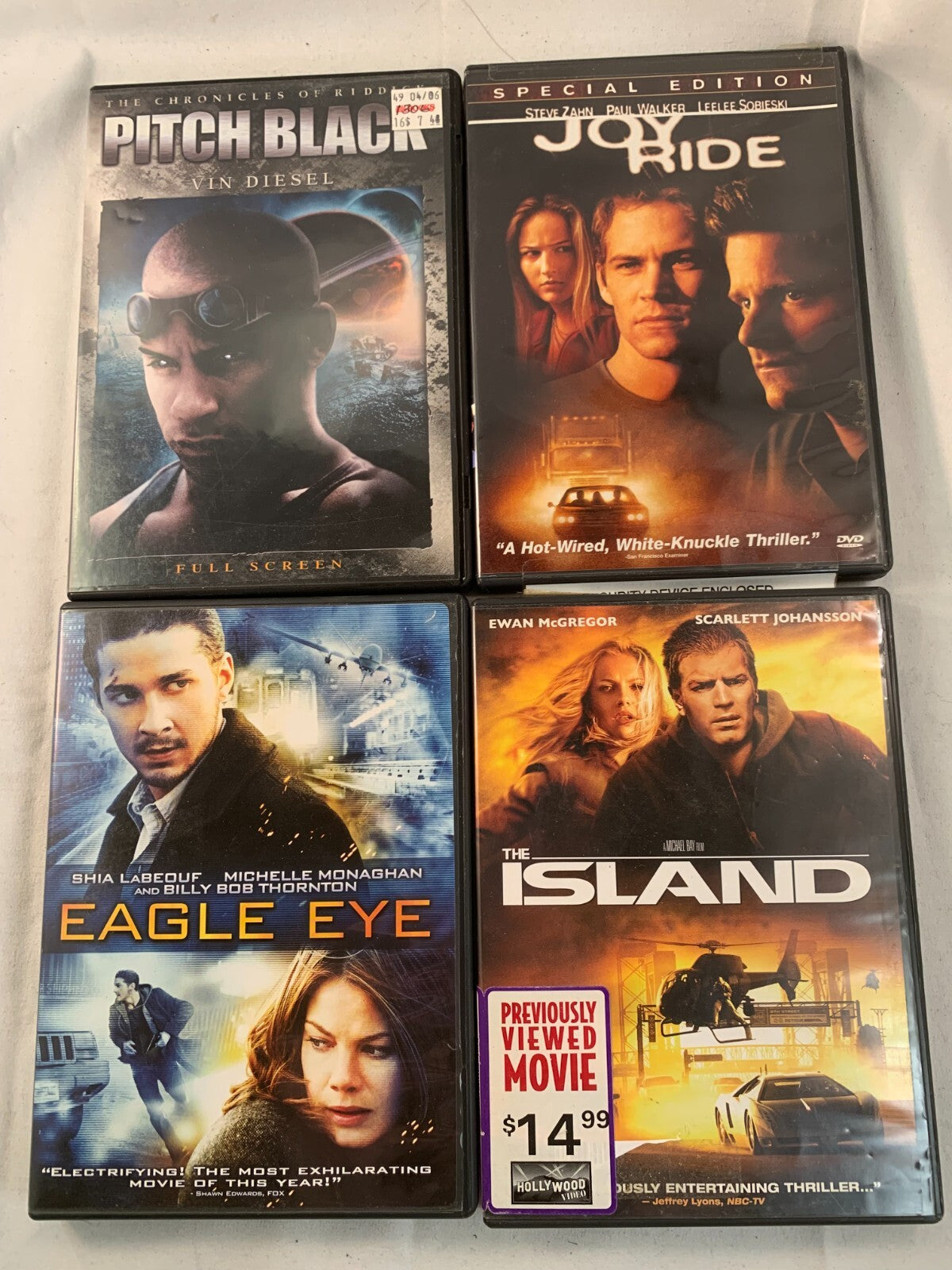 Eagle Eye (DVD thriller bundle) Pitch Black/Joy Ride/The Island
